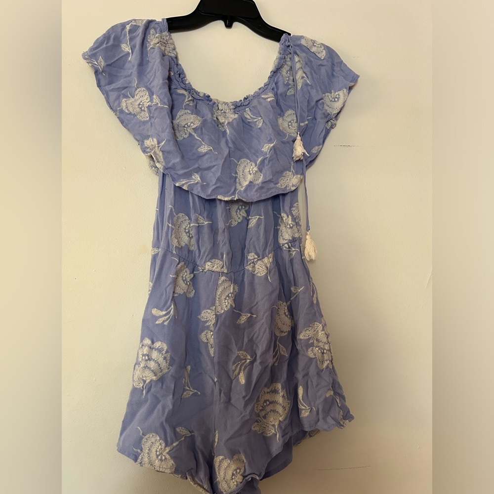 Lush Boat Neckline Flared Leg Romper